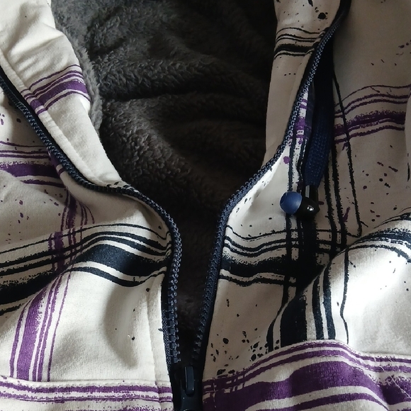 Tony Hawk Gray and Purple Fleece Jacket - Picture 3 of 15